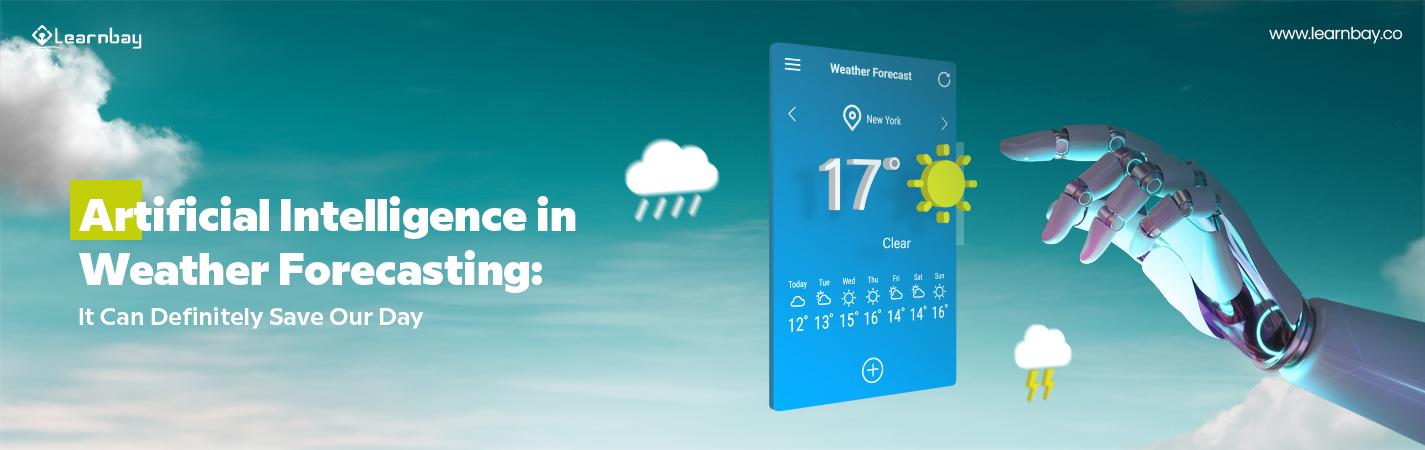 A visual representation of the weather forecast using a robotic arm and a weather forcasting display.