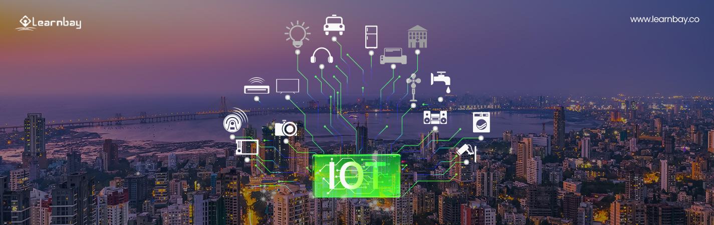 A banner image representing the use of IoT in various domains like automotive, electrical, etc.  This indicates the development of AIoT.