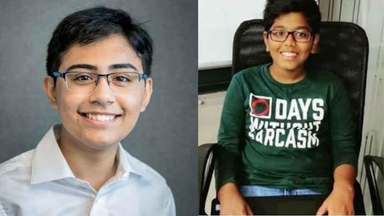 A photo shows two young data science enthusiasts Tanmay Bakshi and Sidharth Pillai, respectively
